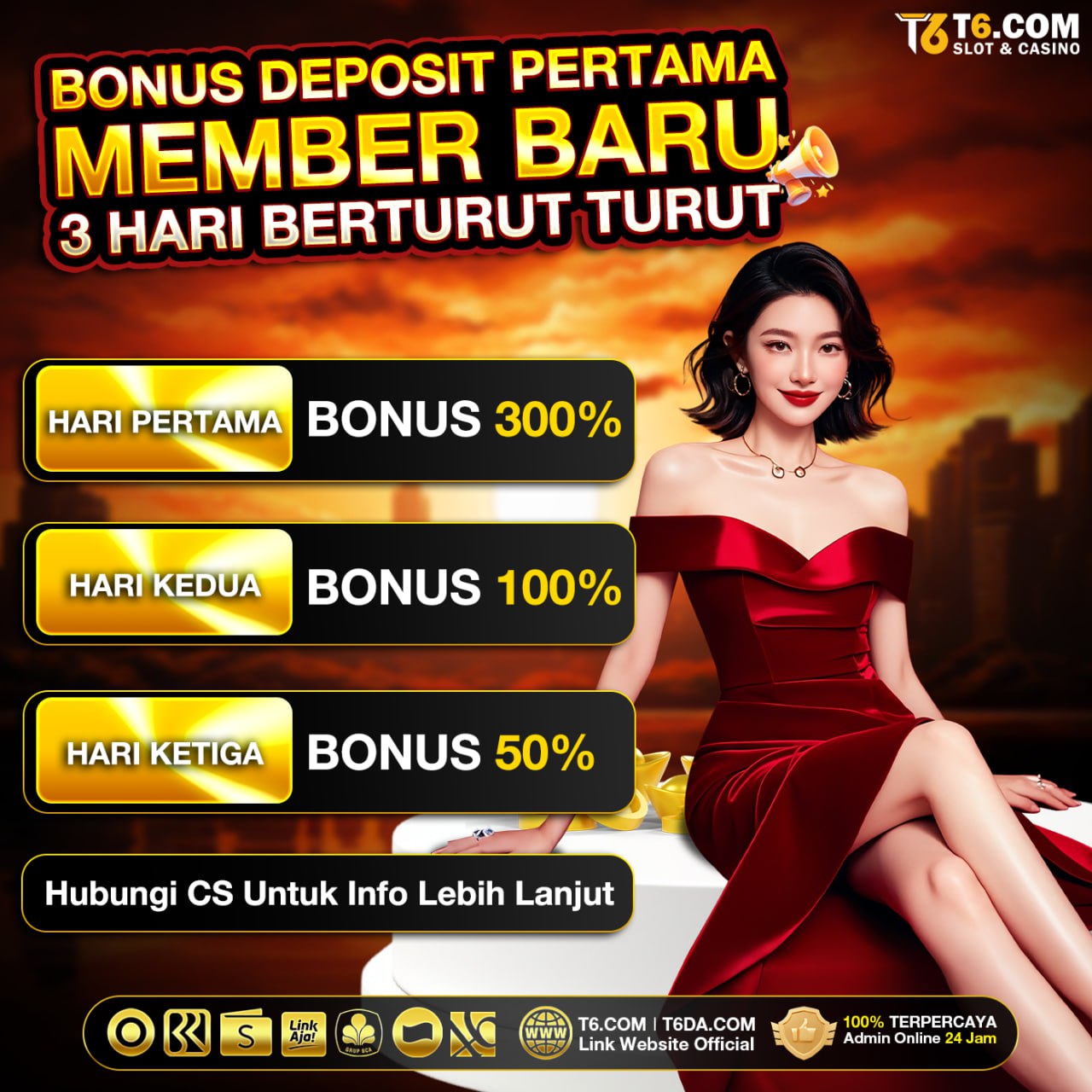 T6COM | T6ASIA - Dapatkan Triple Bonus Eksklusif di 3 Hari Pertamamu!